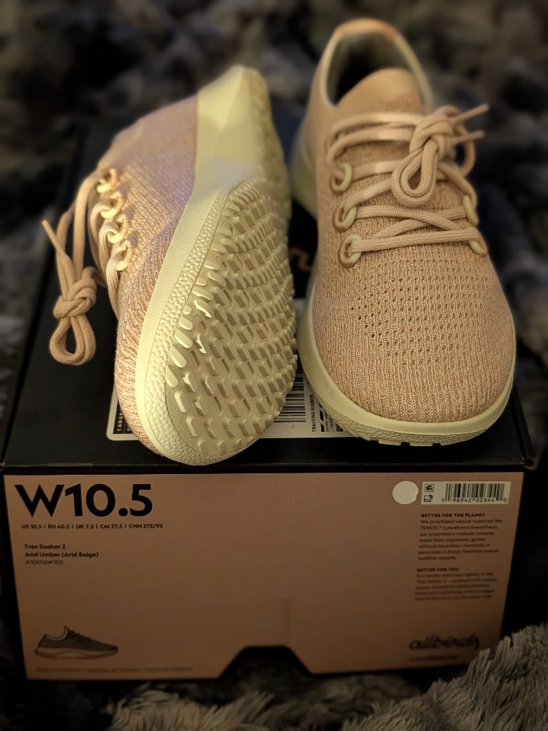 Nib Allbirds Tree Dasher 2 Sneakers Arid Umber Size 10.5 Discontinued